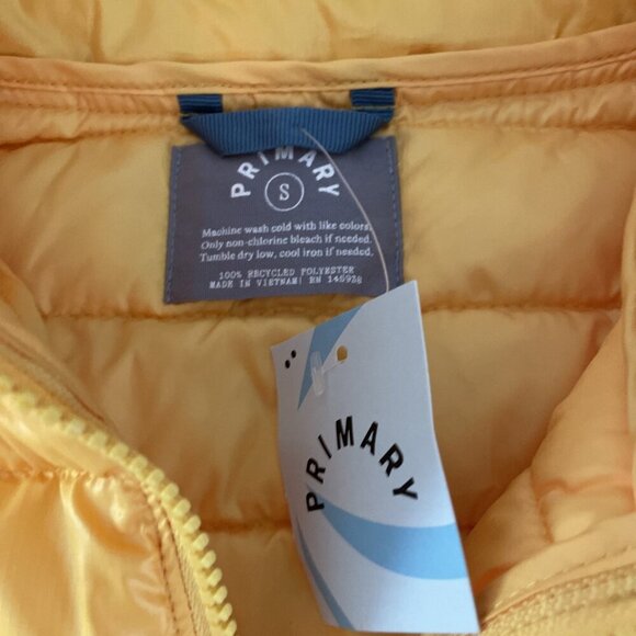 Primary Bright Yellow Lightweight Puffer Vest w/Pockets - NWT - Mens Small (V8) - Picture 3 of 7